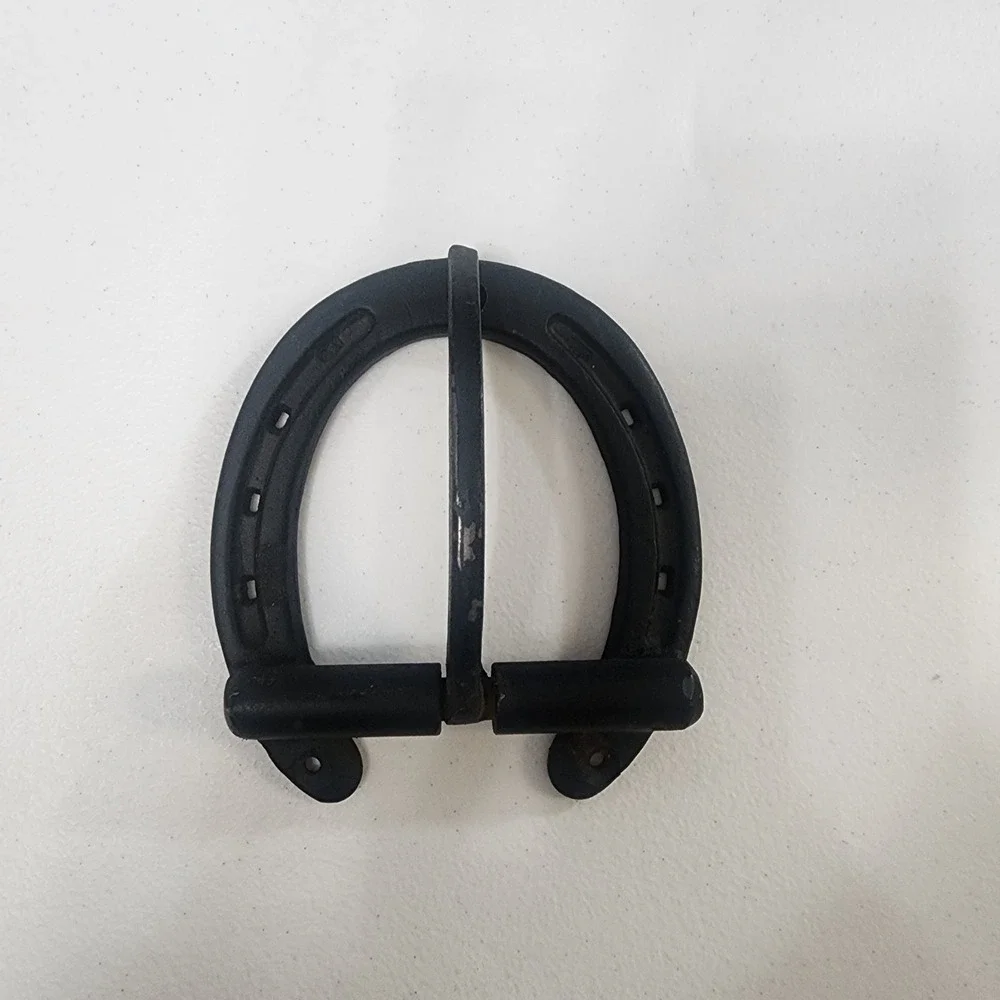 Cast Iron Horseshoe Door Knocker Vintage Black